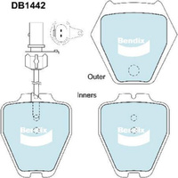 BENDIX HD DISC BRAKE PAD SET DB1442 HD