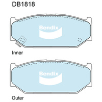 BENDIX GCT DISC BRAKE PAD SET DB1818 GCT