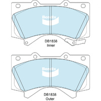 BENDIX ULTIMATE 4WD DISC BRAKE PAD SET DB1838 ULT4WD