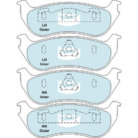BENDIX 4WD DISC BRAKE PAD SET DB1906 4WD