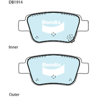 BENDIX GCT DISC BRAKE PAD SET DB1914 GCT