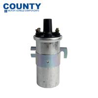 12 Volt Universal Ignition Coil & Bracket Push In Type Non Resistor 