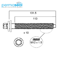 Head Bolt Set FOR Citroen Peugeot DW10BTED4 DOHC HBS191