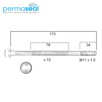 Head Bolt Set FOR Citroen Peugeot XU7JP SOHC 8V HBS193