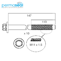 Head Bolt Set FOR CITROEN DV6 FORF HHJ PEUGEOT HBS207