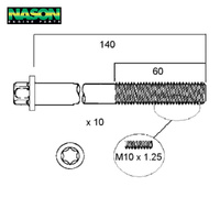 Head Bolt Set FOR HOLDEN Z16SE 2002 2005 HBS162
