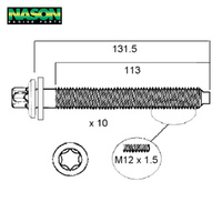 Head Bolt Set FOR Citroen Peugeot DW10BTED4 DOHC HBS191