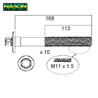 Head Bolt Set FOR Citroen Peugeot XU7JP SOHC 8V HBS194