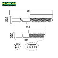 Head Bolt Set FOR HONDA F23A1 F23A7 F23Z2 F23Z4 HBS219