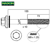 Head Bolt Set FOR HONDA L13A1 L15A1 SOHC 16V HBS224