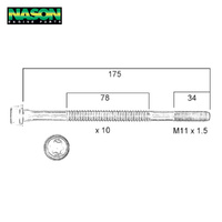 Head Bolt Set FOR Citroen Peugeot XU7JP SOHC 8V HBS193