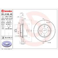 BREMBO DISC BRAKE ROTOR 09.A148.41 (PAIR)