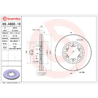 BREMBO DISC BRAKE ROTOR 09.A860.10 (PAIR)