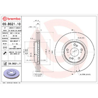 BREMBO DISC BRAKE ROTOR 09.B621.10 (PAIR)