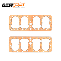 Head Gasket PAIR Ford Mercury 24 Stud SV Flathead 239 V8 3 3/16" 39-48 Copper