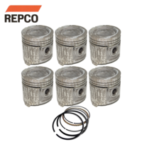 Dish Top Piston & Ring Set STD FOR Dodge AT4 Truck Slant 6 Six 225 1962-1970