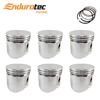 Piston & Ring Set +040 FOR Holden HR HK HT HG Torana LC 6 Cylinder 161 Red 66-72
