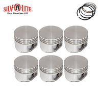 Flat Top Piston & Ring Set +040" FOR Holden Red Blue Black 6 Cyl 202 3.3 71-86