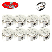 Flat Top Piston & Ring Set +030" FOR Chevrolet 283 Small Block V8 1957-1967