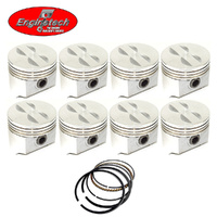 Flat Top Piston & Ring Set +040" FOR Chevrolet 283 Small Block V8 1957-1967