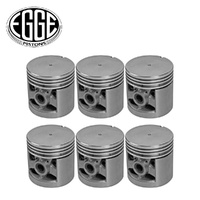 Flat Top Piston Set +040" FOR Chevrolet 235 6 Cylinder 3.5625" 1950-1962