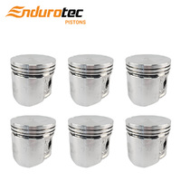 Piston Set +060" FOR Holden HR HK HT HG Torana LC 6 Cylinder 161 Red 1966-1972
