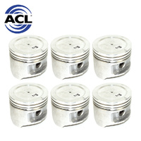 Dish Top Piston Set +060" FOR Holden Red Blue Black 6 Cyl 202 3.3 1971-1986 ACL