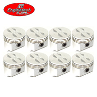 Flat Top Piston Set +040" FOR Chevrolet 283 Small Block V8 1957-1967