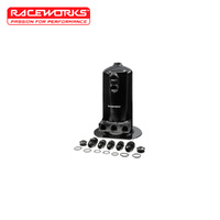 Raceworks 2.5L Surge Tank Single/Dual Outlet Black ALY-158BK