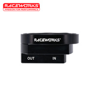 Raceworks Billet Oil Filter Spin on Adapter 2 Ports ALY-165BK-A