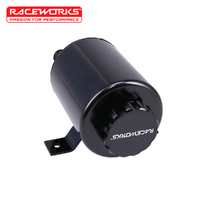 Raceworks Round Power Steering Reservoir Black ALY-220BK