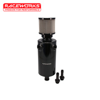 Raceworks Catch Can Twin AN-8 ORB Ports Breather ALY-245BK