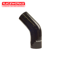 Raceworks Silicone Hose 45 Deg 2.50in (63mm) Black SHE-045-250BK