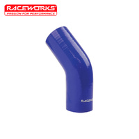 Raceworks Silicone Hose 45 Deg 5.00in (127mm) Black SHE-045-500BK