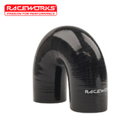 Raceworks Silicone Hose 180 Deg 2.50in (63mm) Black SHE-180-250BK