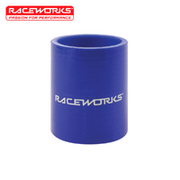 Raceworks Silicone Hose Straight 2.50in (63mm) X 75mm Blue SHS-250BE