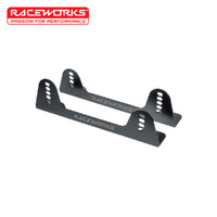 Raceworks 110mm Mild Steel Seat Mounts Pair Black VPR-052