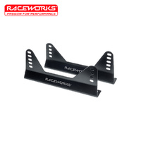 Raceworks 160mm Mild Steel Seat Mounts Pair Black VPR-053