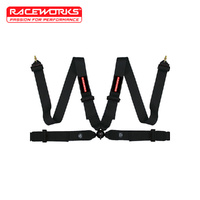 Raceworks 4 Point Cam Lock Harness Black VPR-120BK