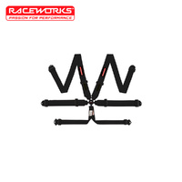 Raceworks 6 Point Cam Lock Harness Black VPR-130BK