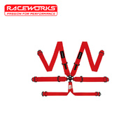 Raceworks 6 Point Cam Lock Harness Red VPR-130RD
