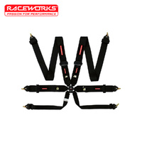 Raceworks 6 Point Cam Lock Harness Black VPR-140BK