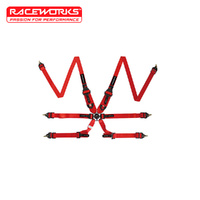 Raceworks 6 Point Cam Lock Harness Red VPR-150RD