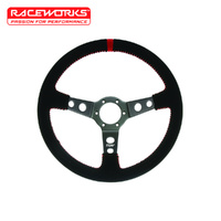 Raceworks 350mm Suede Steering Wheel Orange VPR-197OR