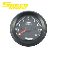 Speco Universal Tacho Tachometer Gauge 2" 0-8000 RPM 12V Street Series 523-20