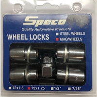 Speco 12mmx1.25 Steel Wheel Lock Nut Set (4) WN303