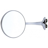Veteran Vintage Classic Round Head Door Edge Mirror 4" Left or Right Side 