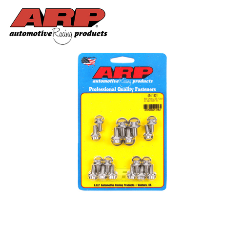 SS 12PT OIL PAN BOLT KIT FOR CHEV SB 265-400 WITH CORK GASKET 434-1801