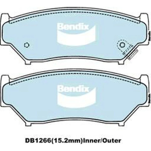 BENDIX 4WD DISC BRAKE PAD SET DB1266 4WD