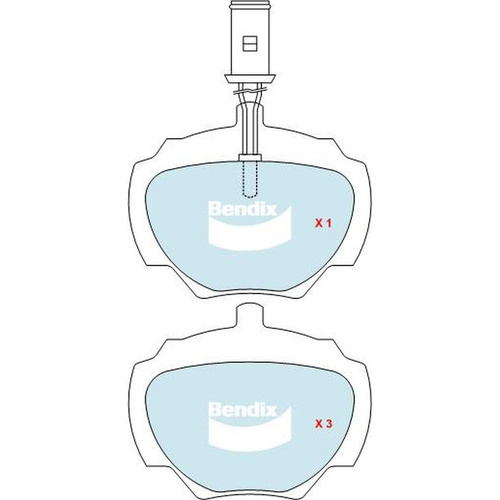 BENDIX 4WD DISC BRAKE PAD SET DB1285 4WD